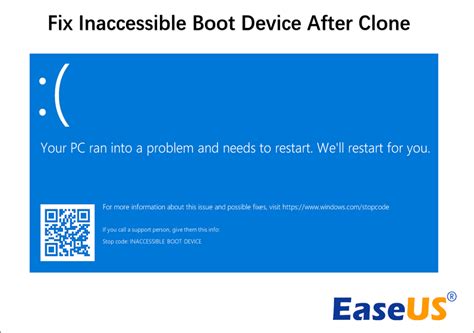 easeus clone inaccessible boot device|cloned nvme bsod boot device.